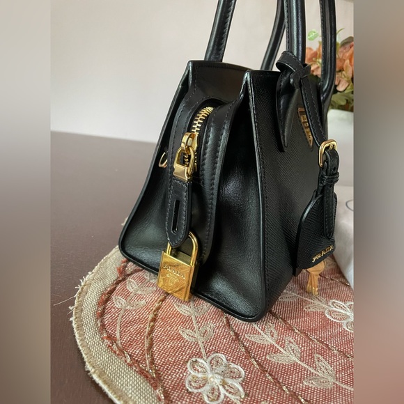 Prada Saffiano Cuir Leather Kristen Mini Tote Bag - Picture 6 of 15